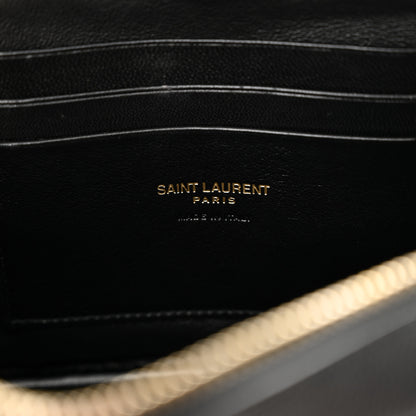 Saint Laurent Grain De Poudre Matelasse Monogram Mini Lou Camera Bag Black 6 of 12