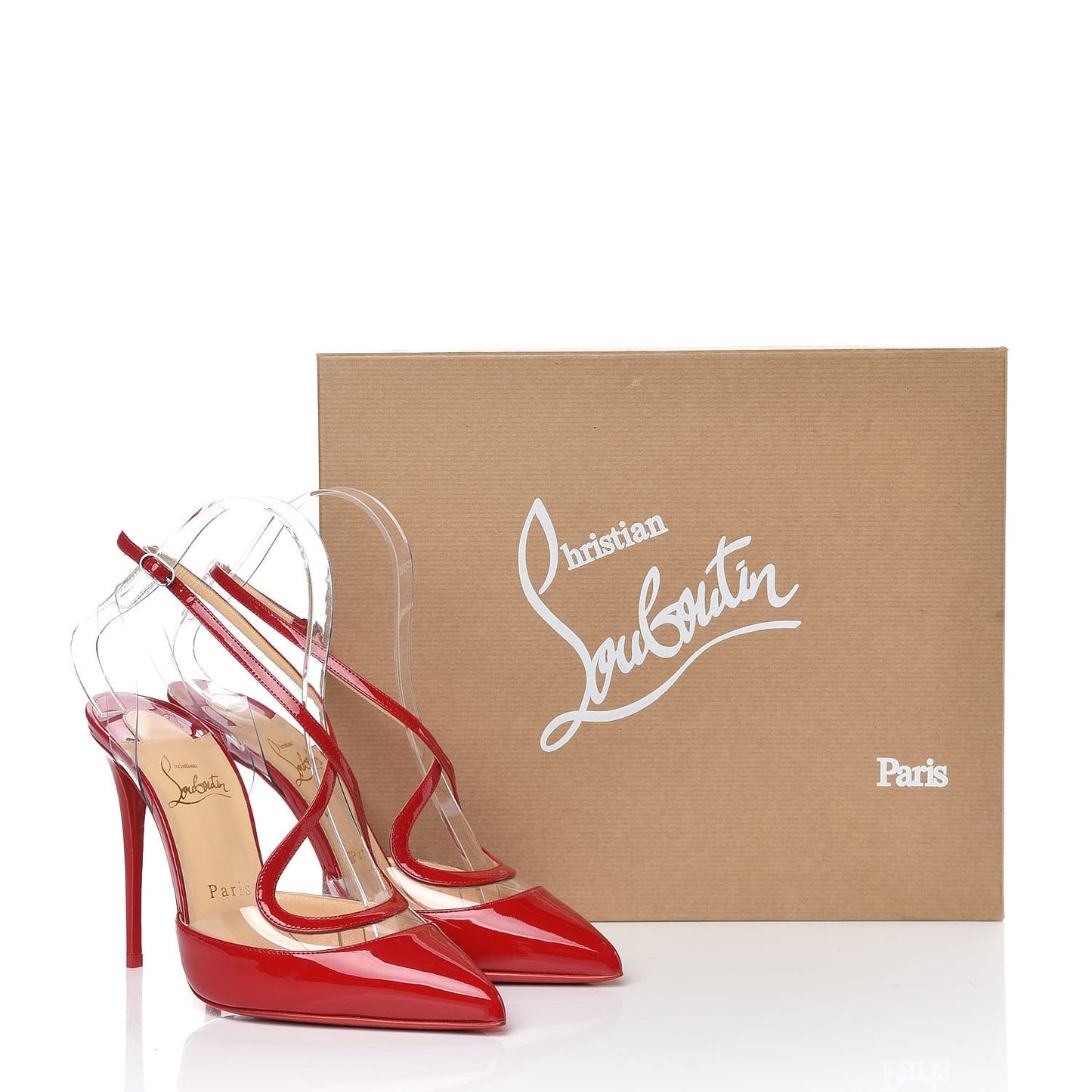Patent PVC Cupidetta 100 Pumps 37.5 Loubi Transparent
