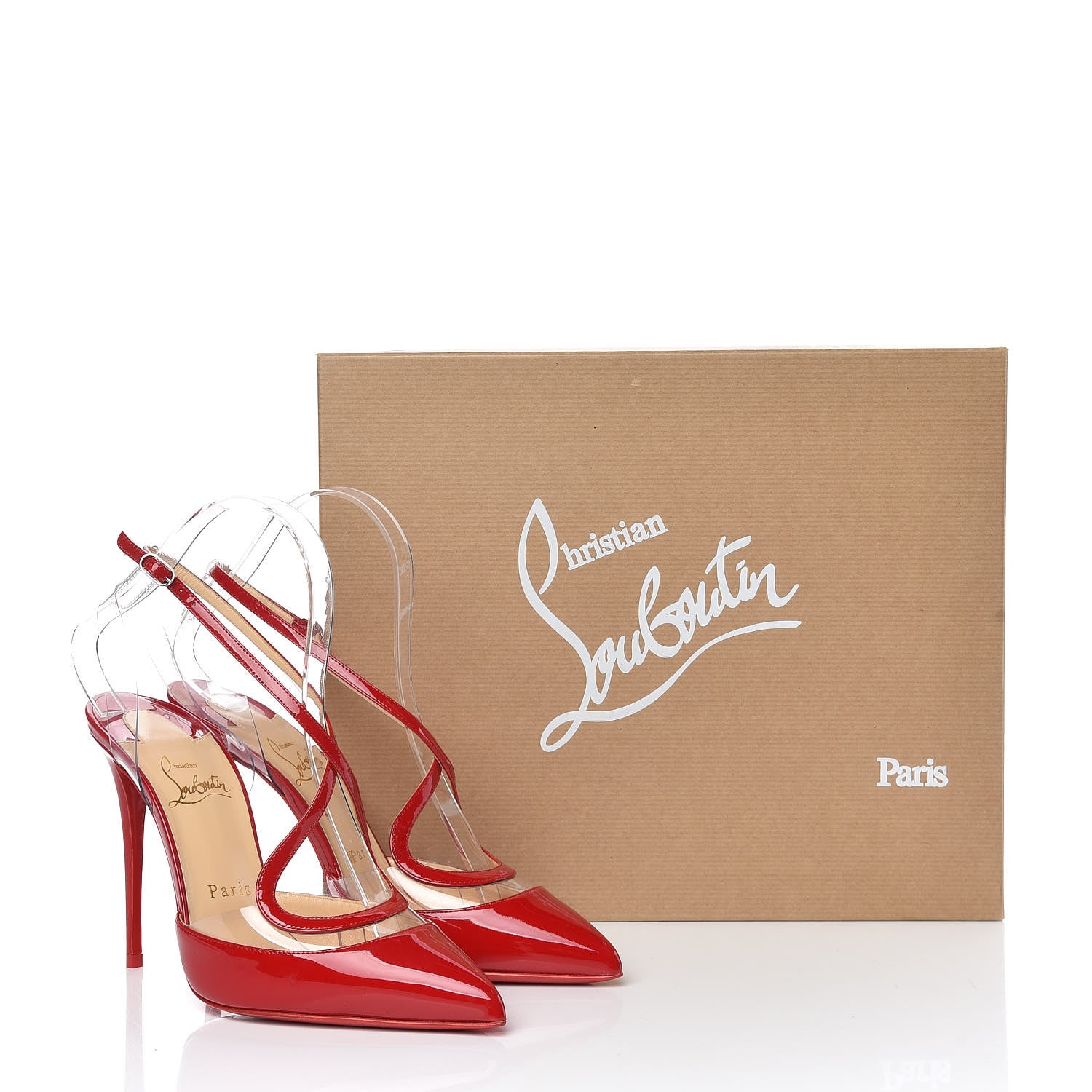 Christian Louboutin Patent PVC Cupidetta 100 Pumps 37.5 Loubi Transparent 8 of 8