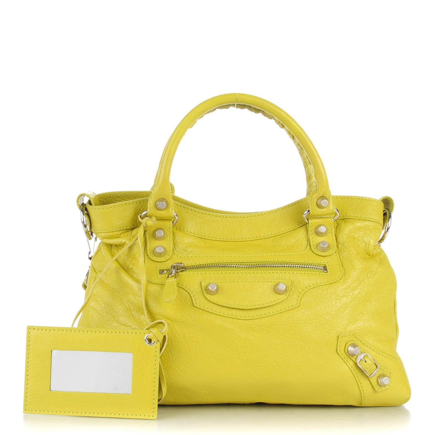 Balenciaga Agneau Giant 12 Silver Hardware Town Jaune Poussin 1 of 7