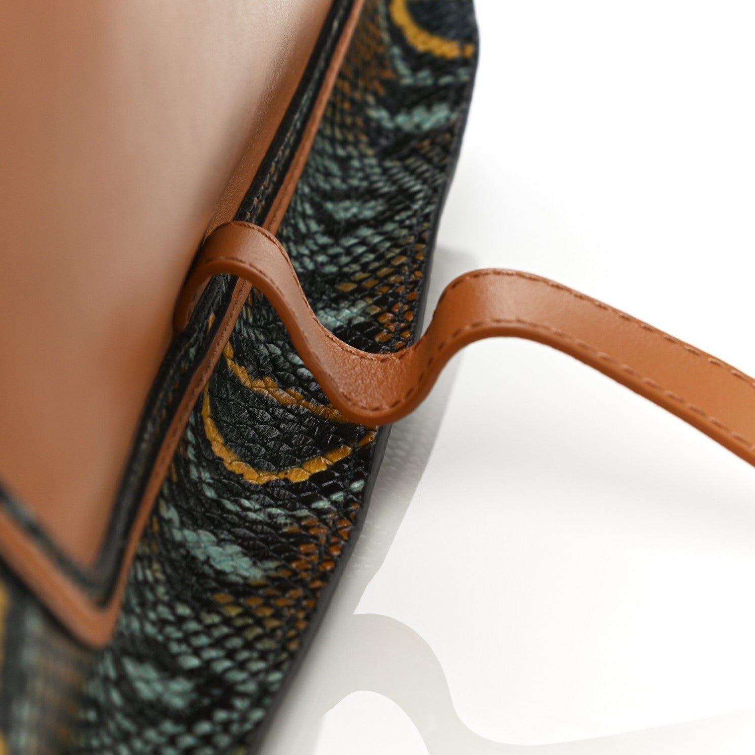 Chloe Snakeskin Calfskin Embossed Medium Marcie Satchel Multicolor 11 of 12