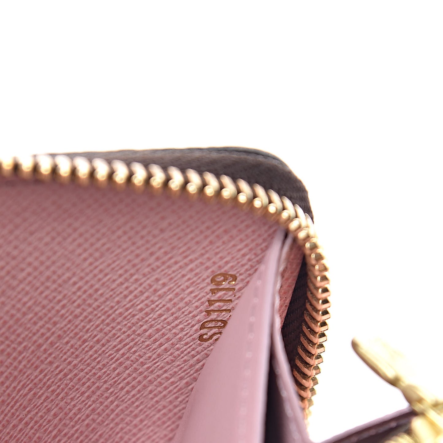 Damier Ebene Clemence Wallet Rose Ballerine