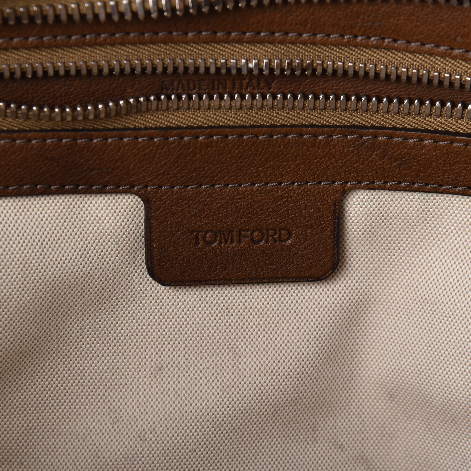 Tom Ford Nappa Mens Satchel Brown 6 of 9