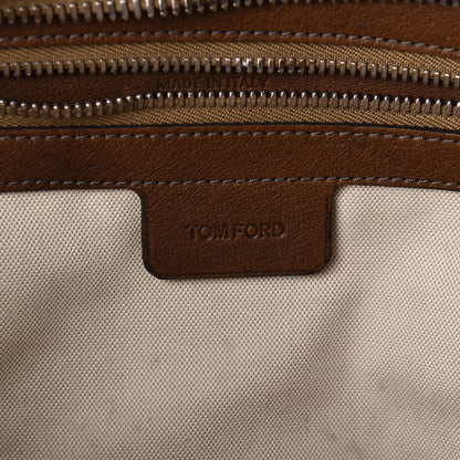 Tom Ford Nappa Mens Satchel Brown 6 of 9