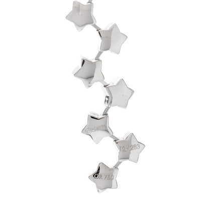 Chanel 18K White Gold Diamond Comet Multi Star Pendant Necklace 4 of 4