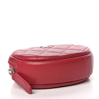 Chanel Caviar Quilted Zip Around Classic Coin Purse Dark Pink 4 of 8