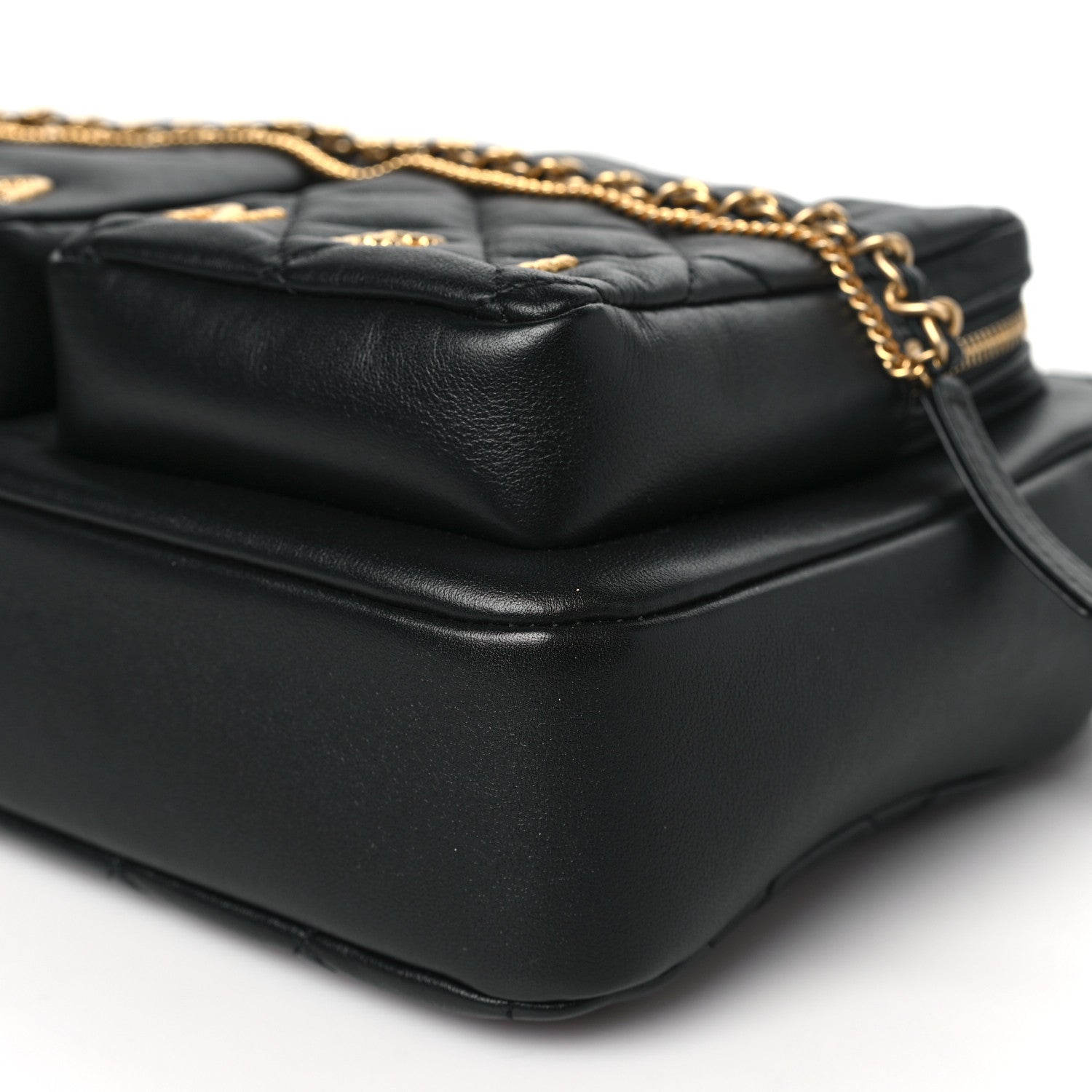 Chanel Calfskin Quilted Small Camera Case Black 10 of 10