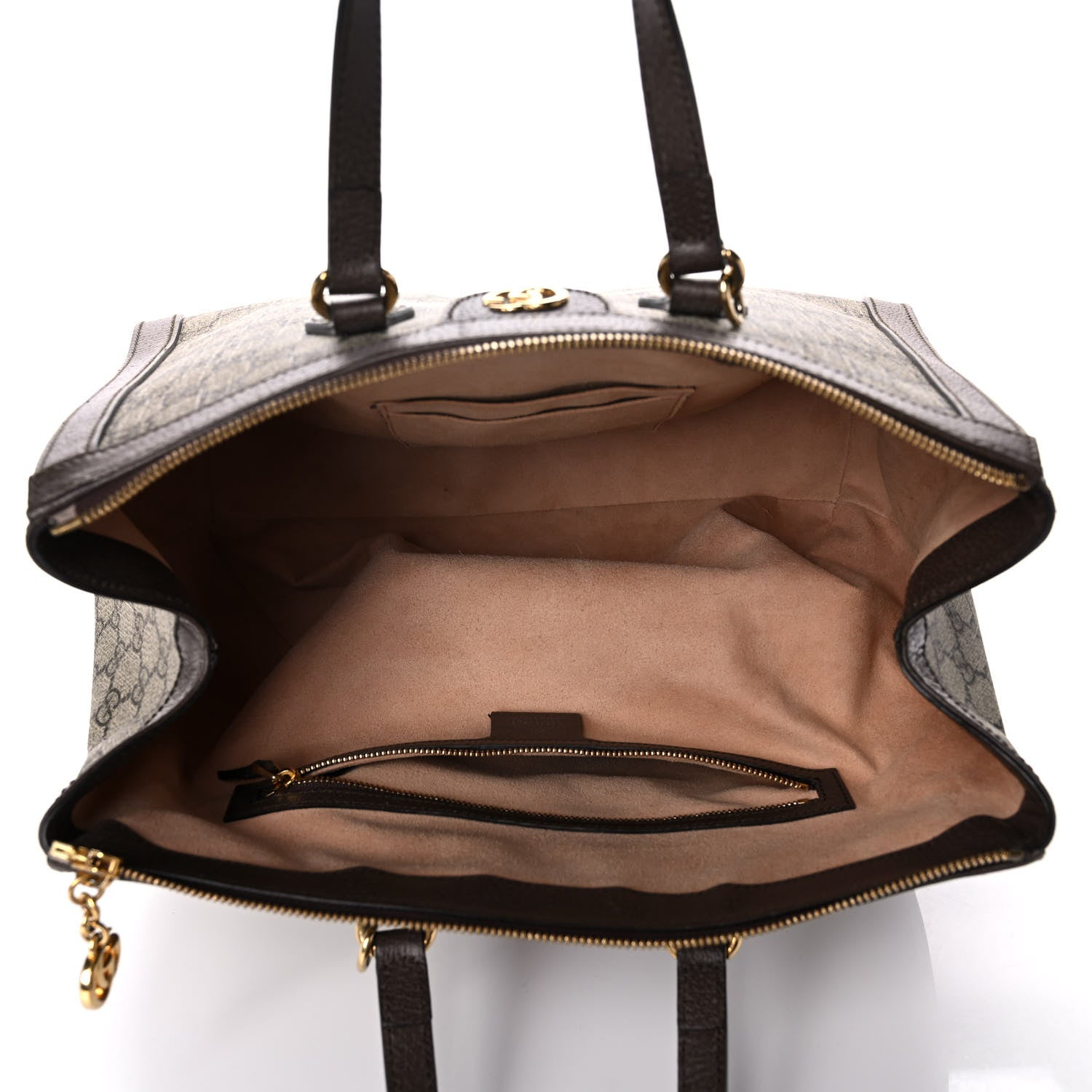 Gucci GG Supreme Monogram Web Medium Ophidia Tote Bag Brown 5 of 11