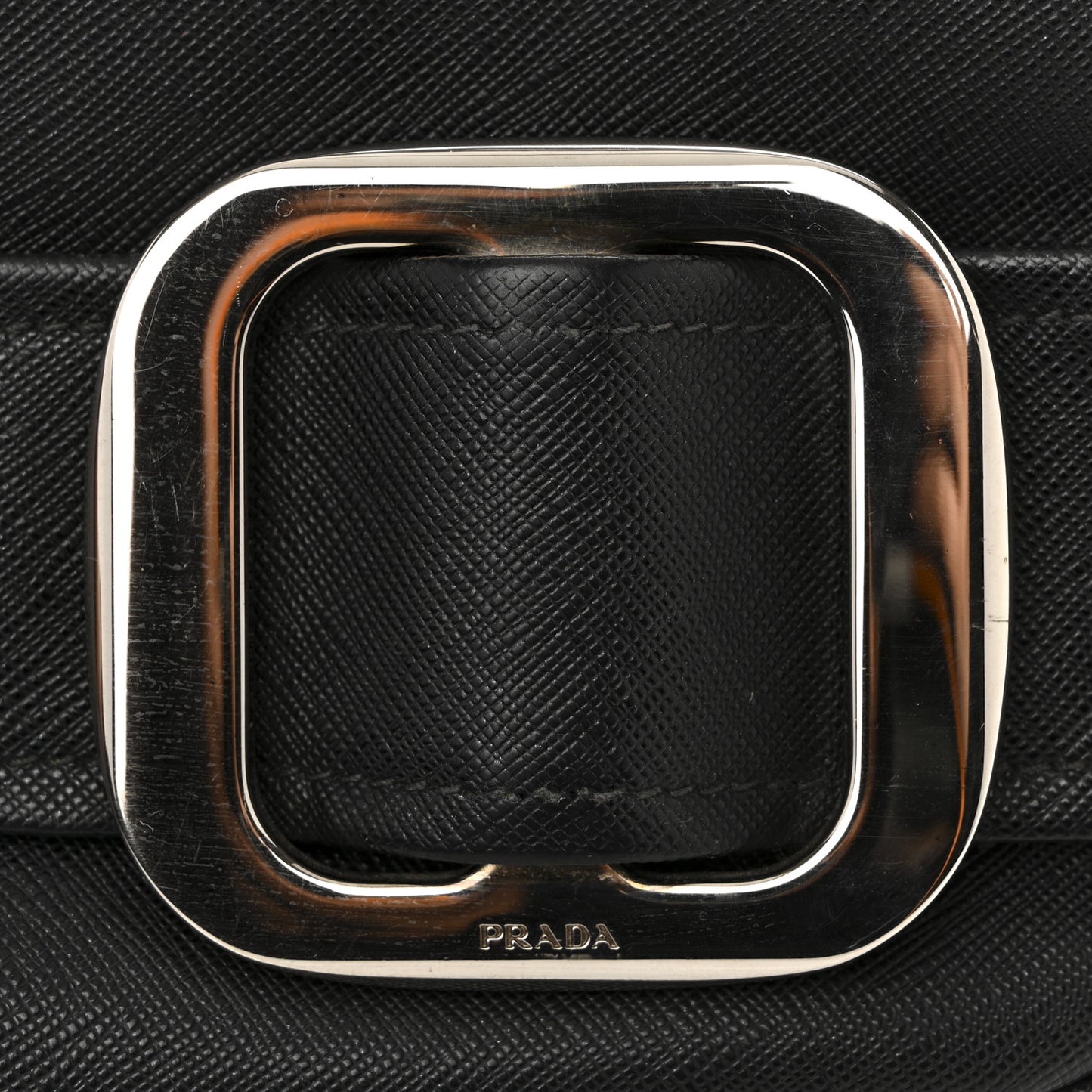 Saffiano Buckle Camera Bag Black