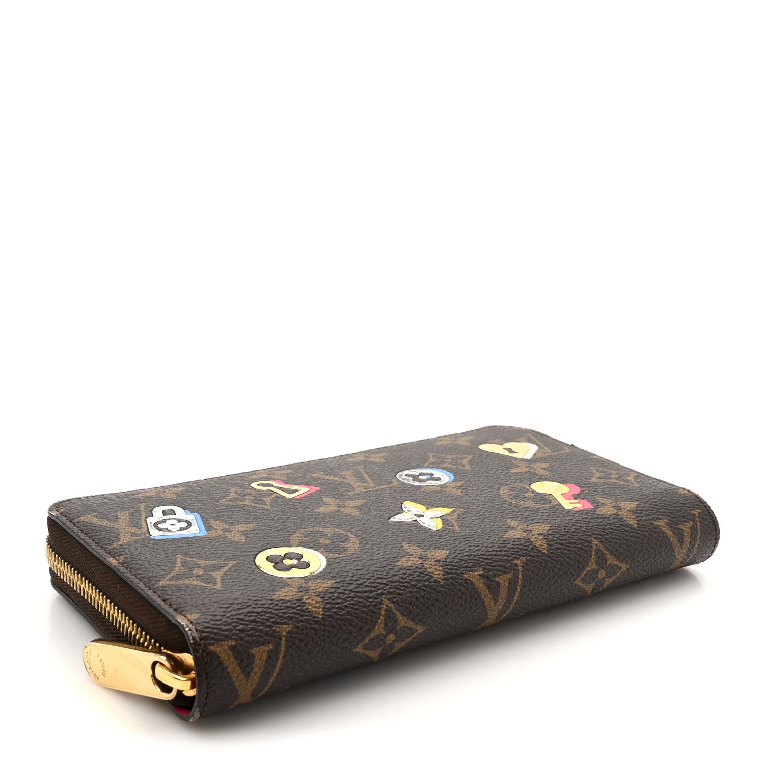 Louis Vuitton Monogram LV Love Lock Zippy Wallet 4 of 14