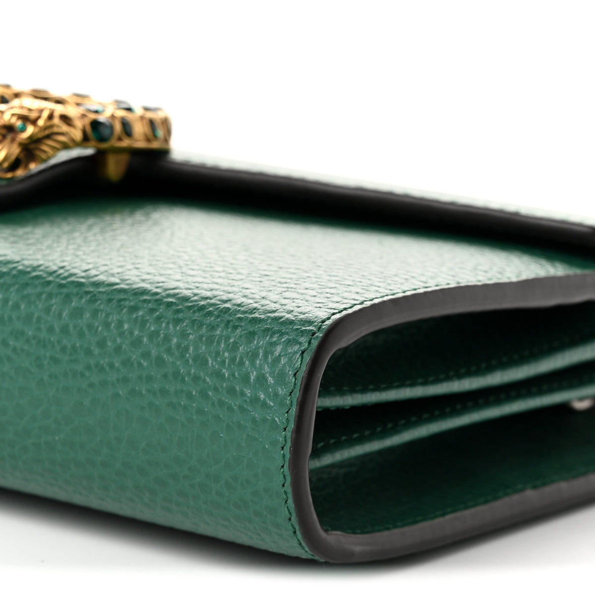 Gucci Calfskin Mini Dionysus Chain Wallet Emerald 10 of 11