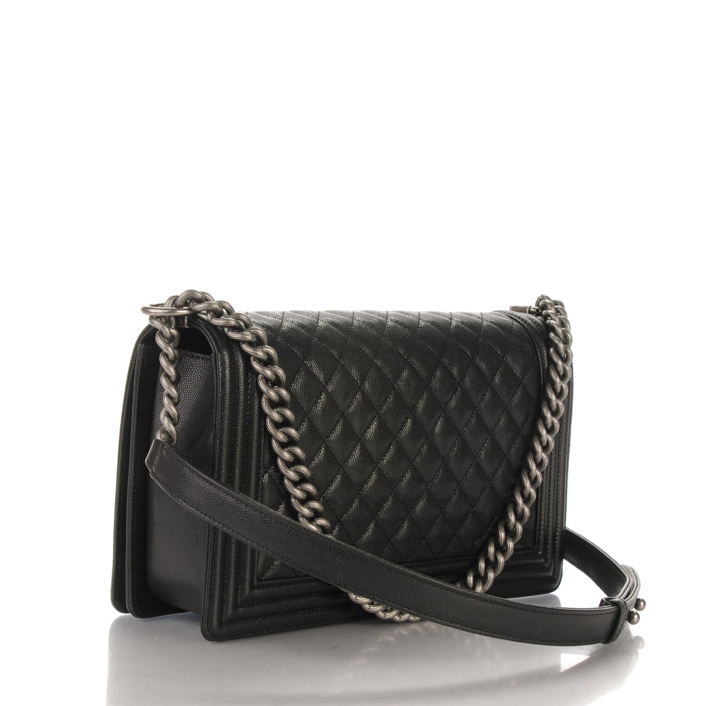 Caviar Quilted New Medium Boy Flap Black