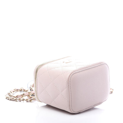 Chanel Caviar Quilted Mini Vanity Case With Chain Light Pink 4 of 9