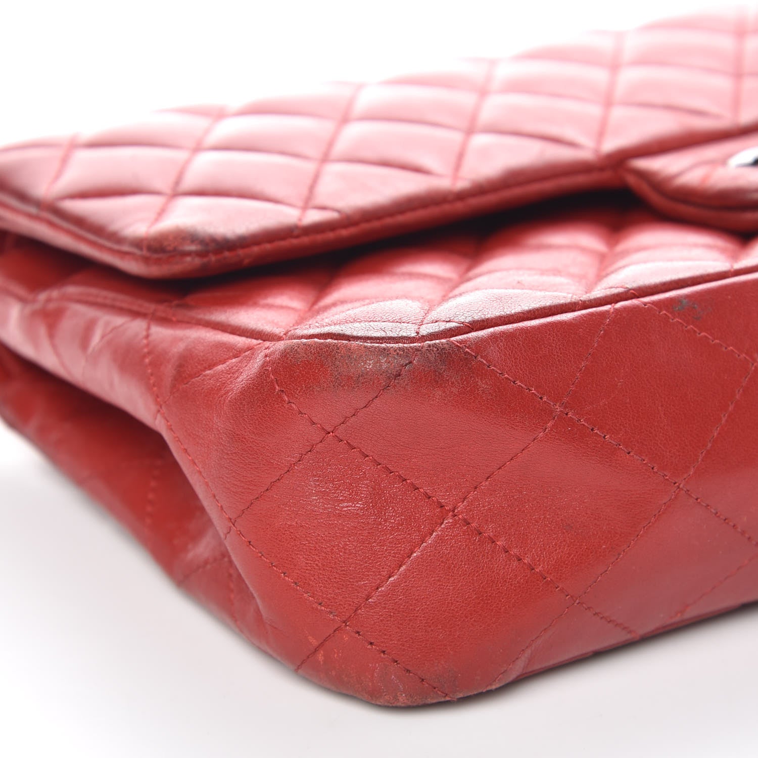 Chanel Lambskin Quilted Medium Double Flap Red 8 of 22