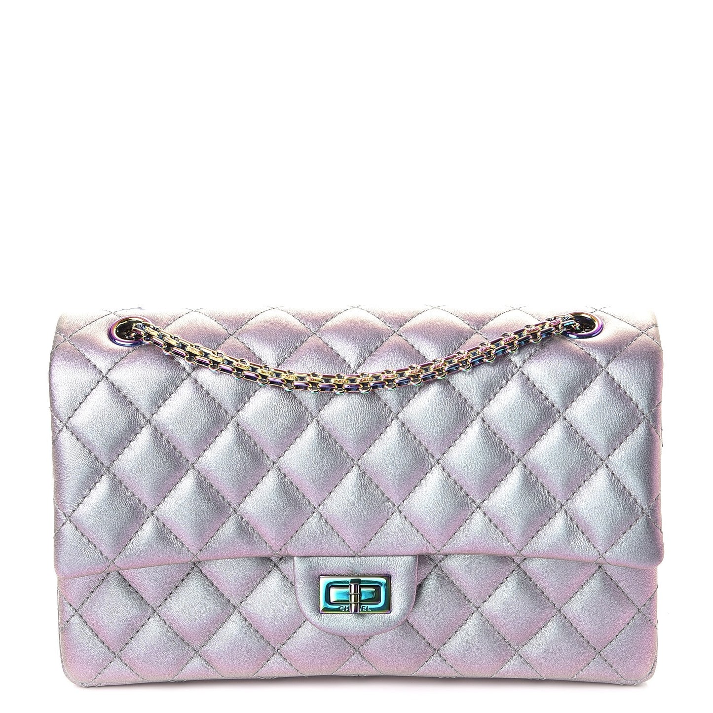 Iridescent Lambskin Quilted 2.55 Reissue 226 Flap Light Purple