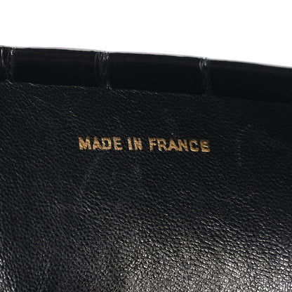 Chanel Shiny Crocodile Medium Single Flap Black 5 of 10