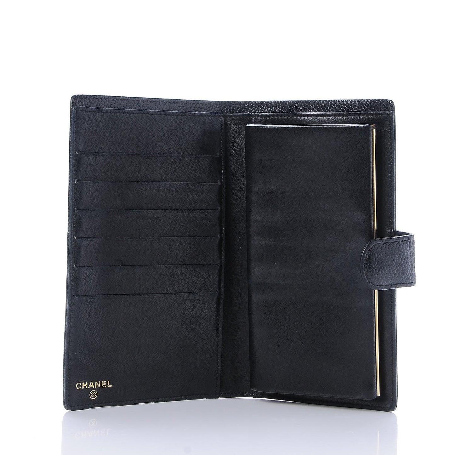 Caviar Timeless CC French Wallet Black