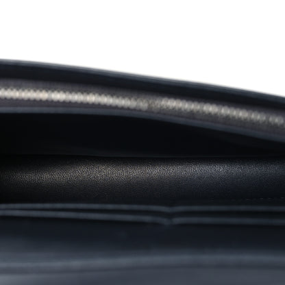 Christian Dior Metallic Patent Micro-Cannage Diorama Wallet on Chain Pouch Onyx Black 5 of 10