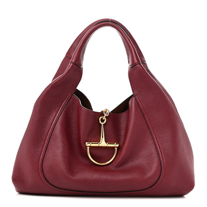 Gucci Grained Calfskin Softbit Maxi Shoulder Bag Rosso Ancora Red 1 of 10