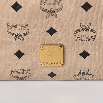 MCM Visetos Medium Essential Shoulder Bag Beige 8 of 11