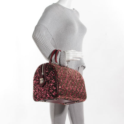 Louis Vuitton Sequin Monogram Sunshine Express Speedy Burgundy 2 of 8