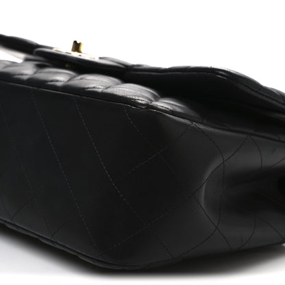 Chanel Lambskin Quilted Jumbo Double Flap Black 10 of 12