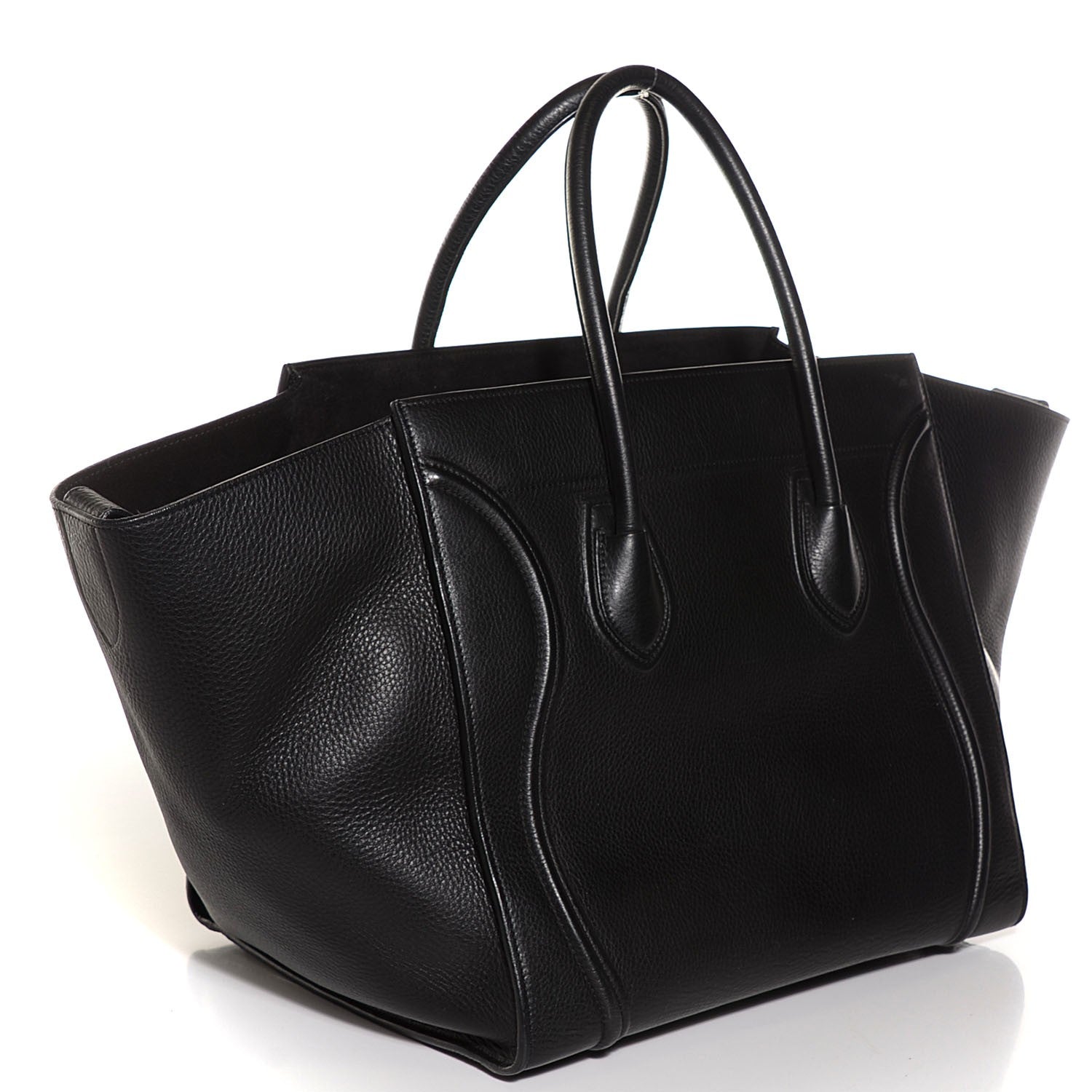 Celine Supple Calfskin Medium Phantom Luggage Black 2 of 9