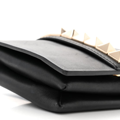 Valentino Garavani Vitello Rockstud Flap Wallet On Strap Black 8 of 14