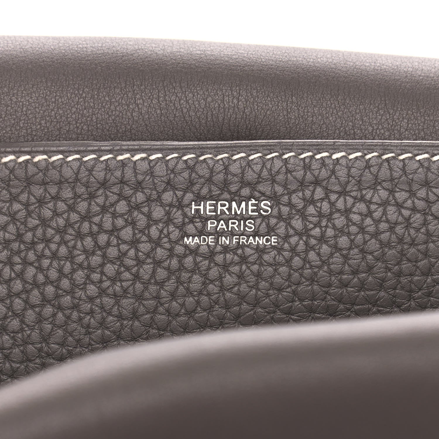Hermes Taurillon Clemence Halzan 31 GM Etain 6 of 10