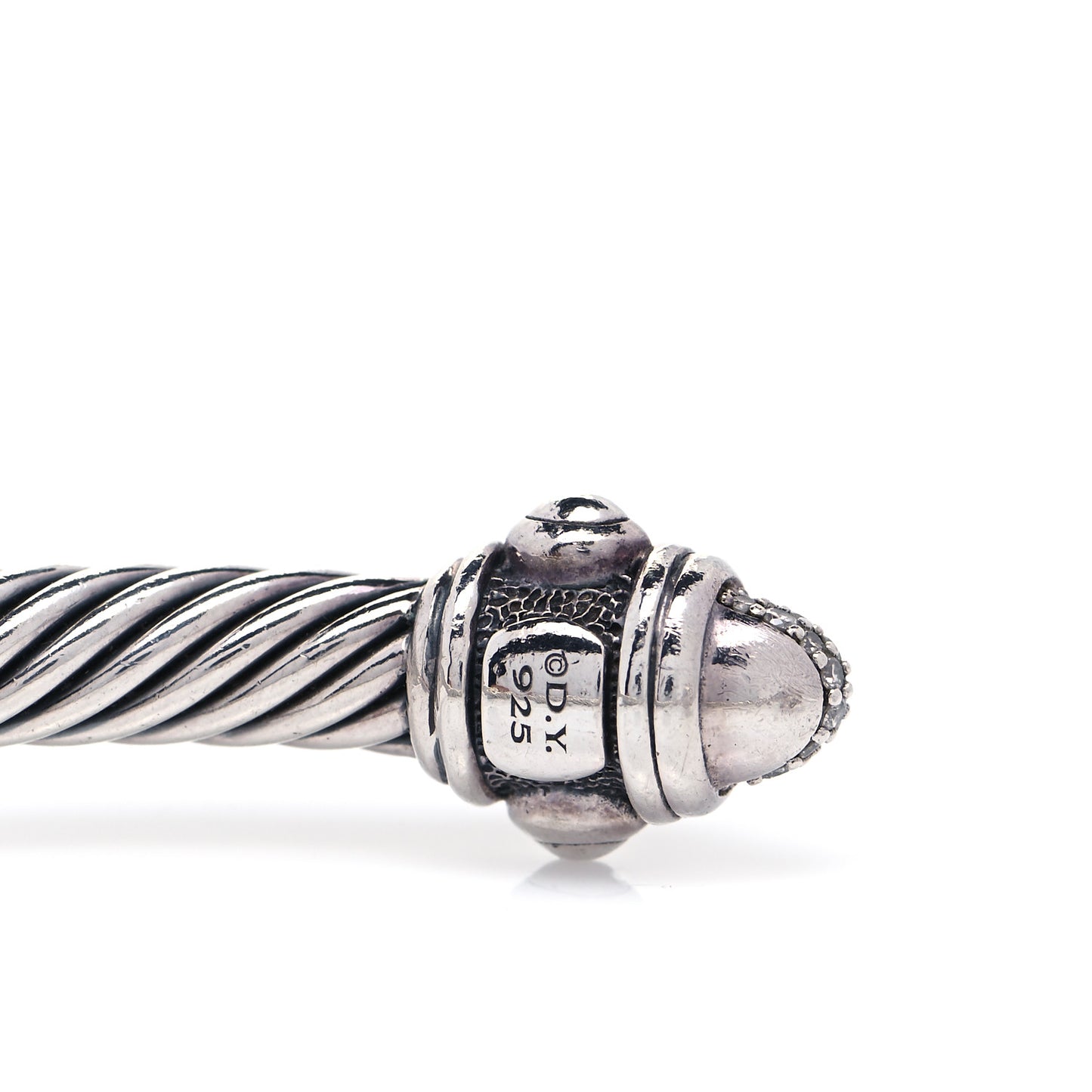 Sterling Silver Diamond 5mm Cable Renaissance Bracelet