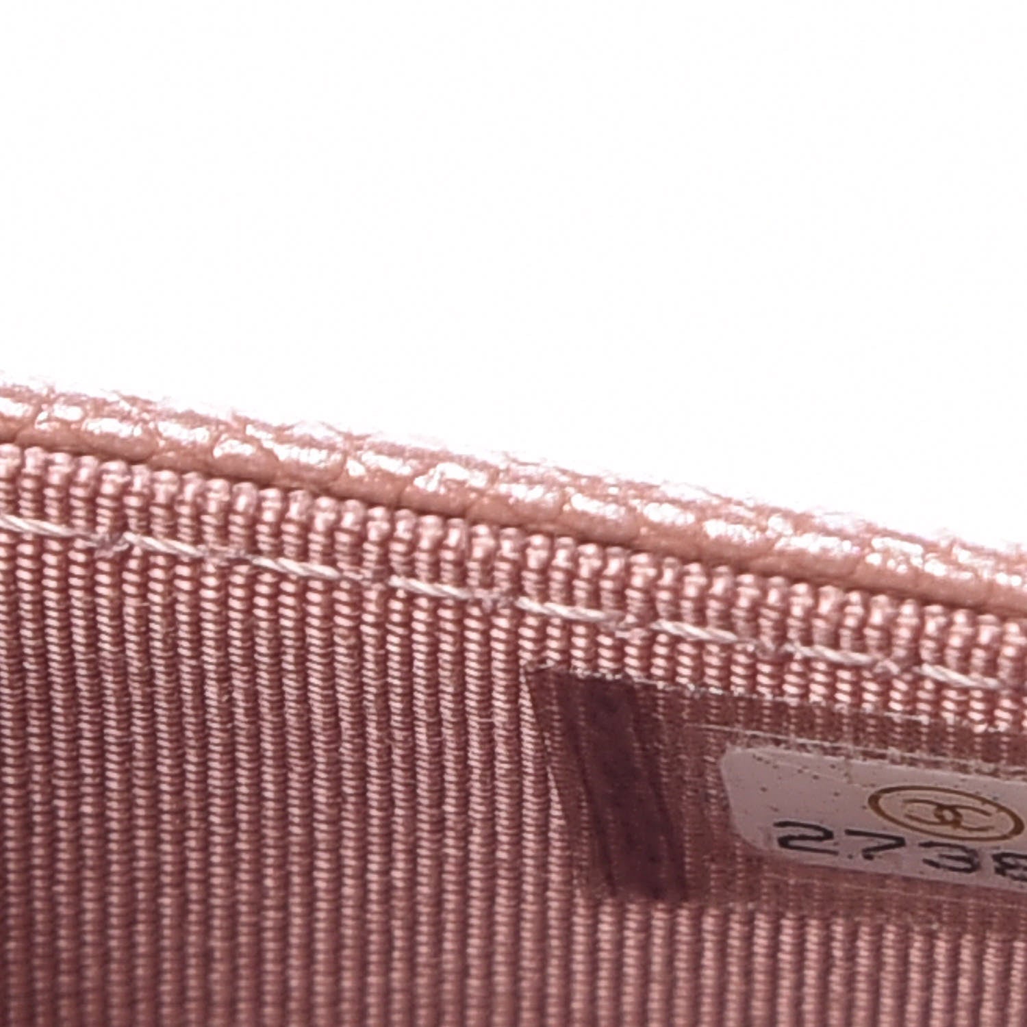 Chanel Metallic Caviar Chevron Quilted Vintage Mademoiselle Wallet On Chain WOC Pink 8 of 11