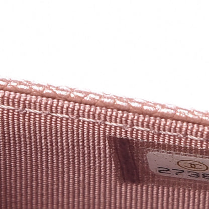 Chanel Metallic Caviar Chevron Quilted Vintage Mademoiselle Wallet On Chain WOC Pink 8 of 11