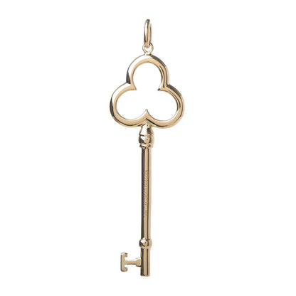 Tiffany 18K Yellow Gold Trefoil Key Pendant 1 of 3