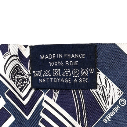Hermes Silk Springs Springs Twilly Marine Creme Petrole 4 of 4