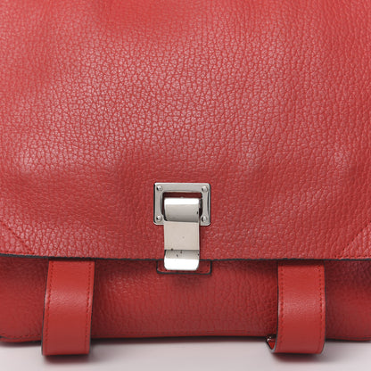 Proenza Schouler Pebbled Calfskin PS Courier Backpack Red 17 of 17