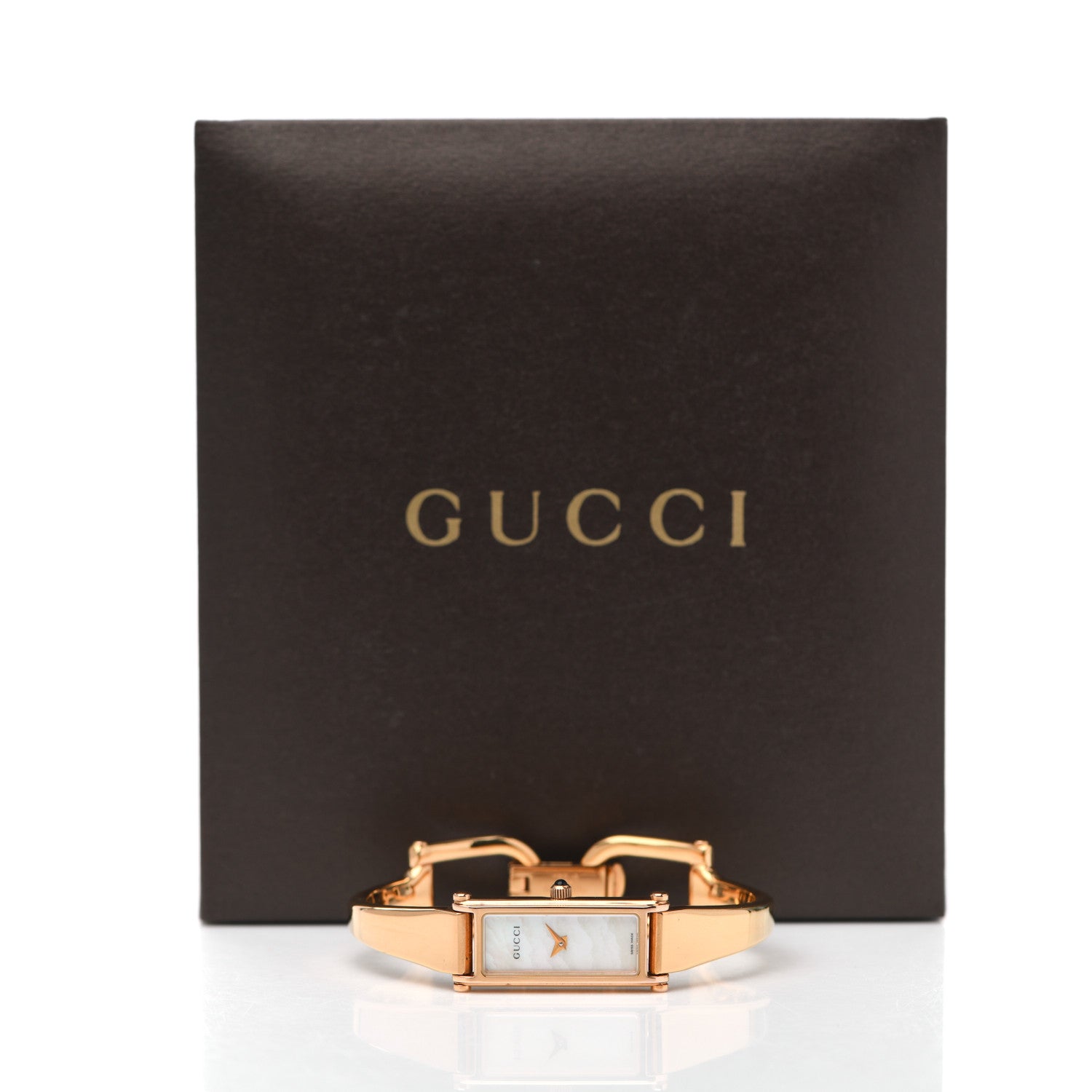 Gucci Stainless Steel Mother of Pearl 12mm 1500L Horsebit Quartz Watch 6 of 6