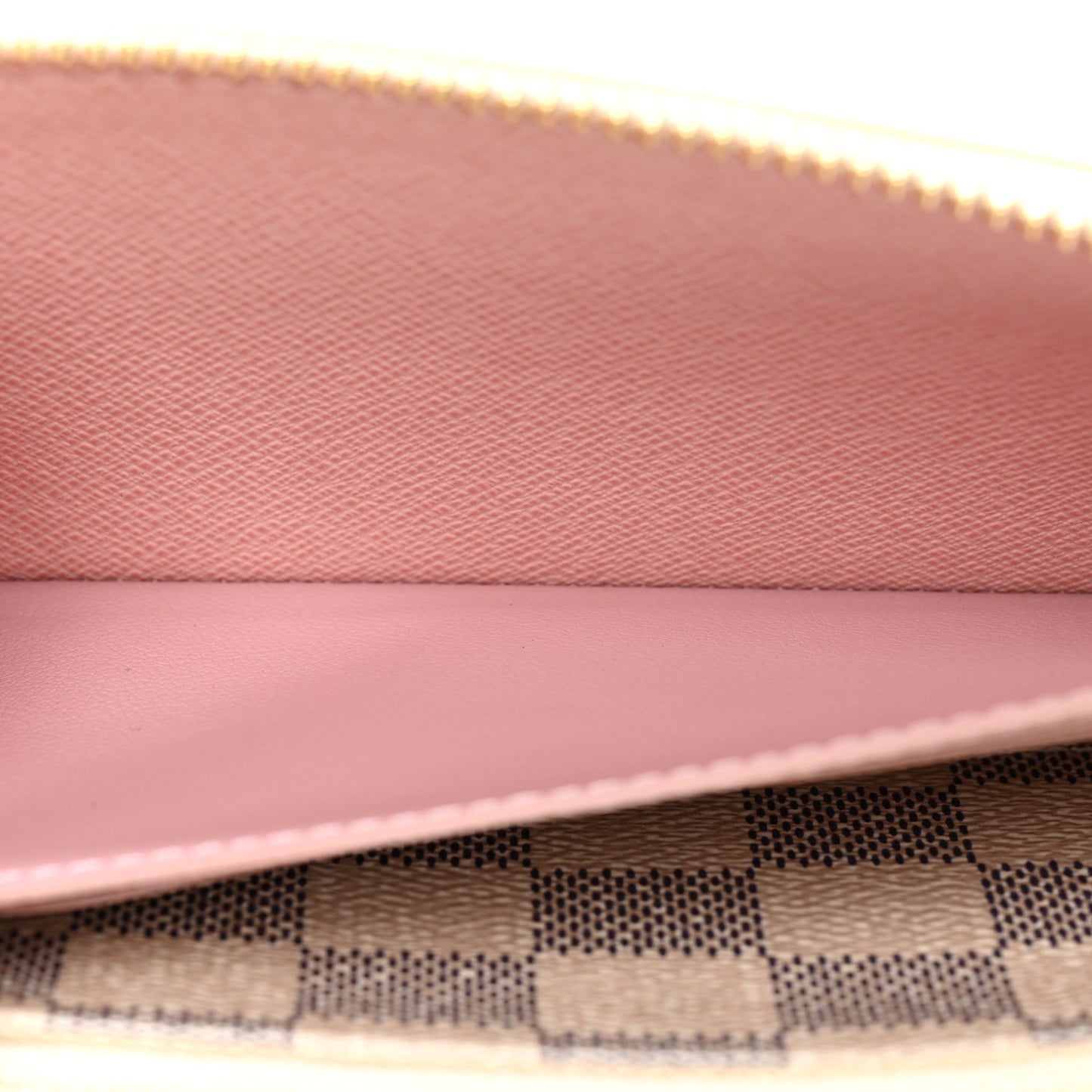 Damier Azur Clemence Wallet Rose Ballerine