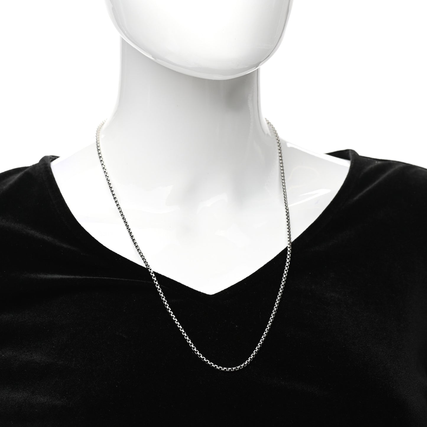 Sterling Silver 1.7mm Baby Box Chain Necklace 24"