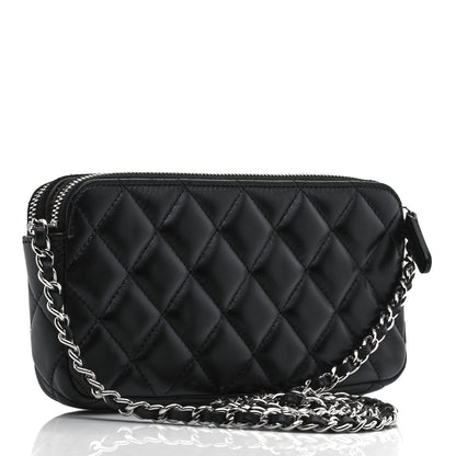 Chanel Lambskin Quilted Small Clutch With Chain Black 3 of 10
