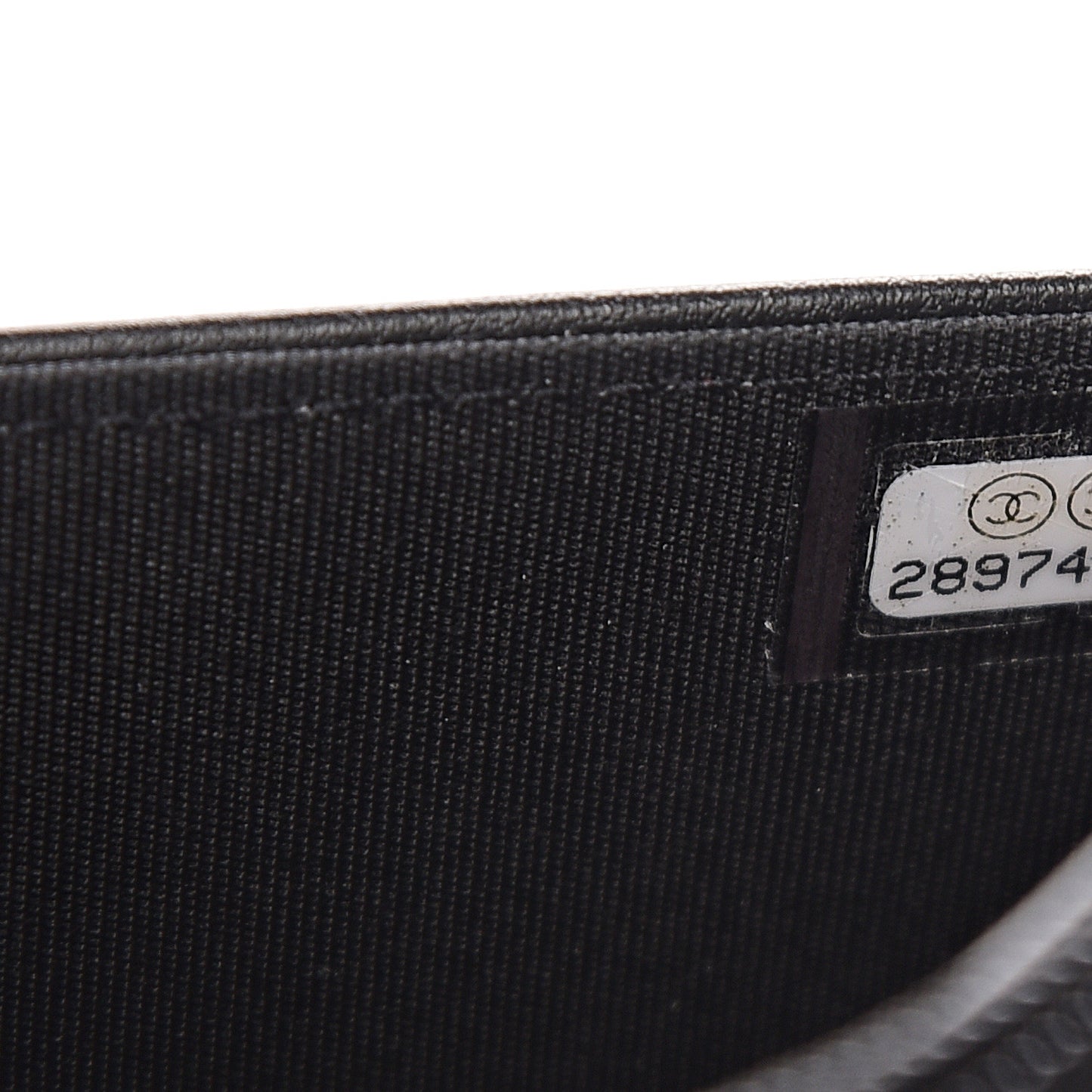 Caviar Chevron Quilted Boy Wallet On Chain WOC Black