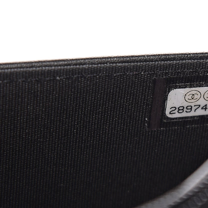 Chanel Caviar Chevron Quilted Boy Wallet On Chain WOC Black 7 of 11