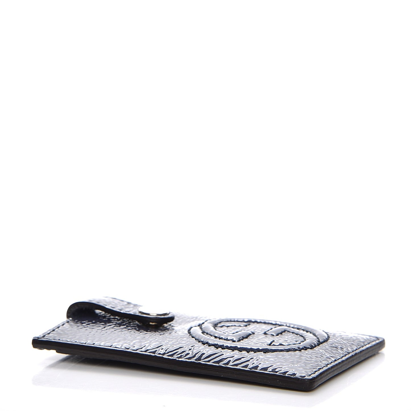 Patent Soho Card Case Uniform Blue