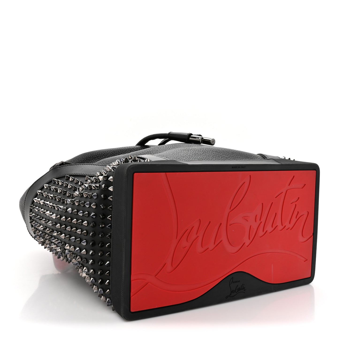 Calfskin Spiked Explorafunk Backpack Black