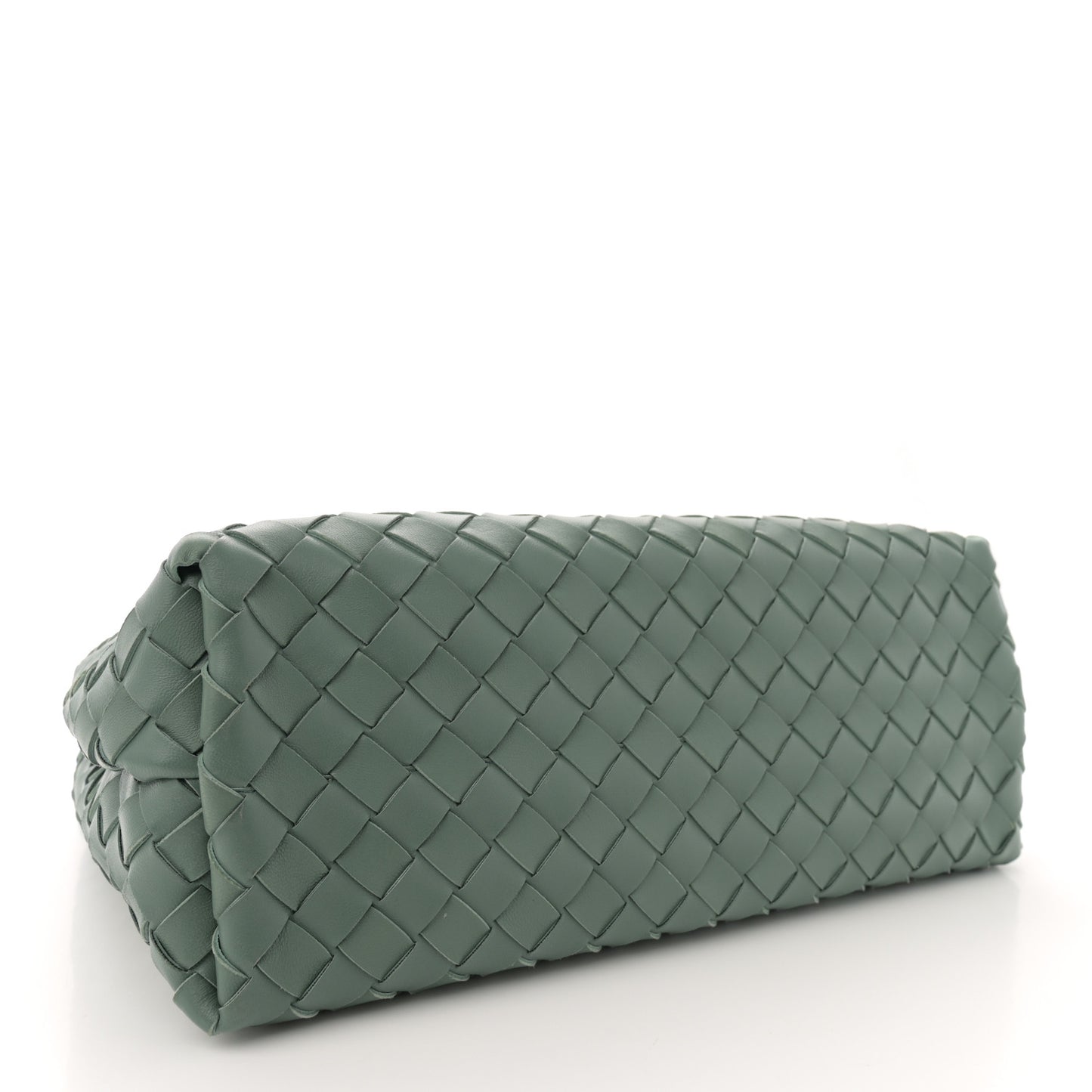 Nappa Intrecciato Medium Andiamo Shoulder Bag Aloe
