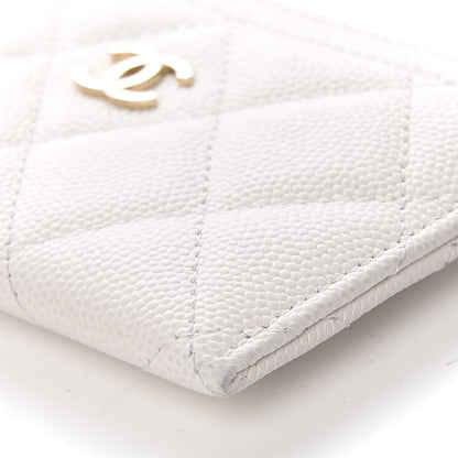 Chanel Caviar Quilted Card Holder White 11 of 14