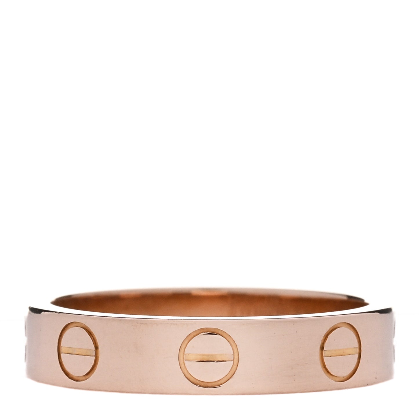 18K Pink Gold 3.5mm LOVE Wedding Band Ring 48 4.5