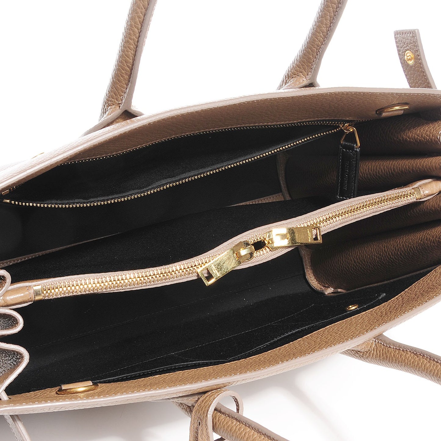 Grained Calfskin Small Sac De Jour Dark Beige