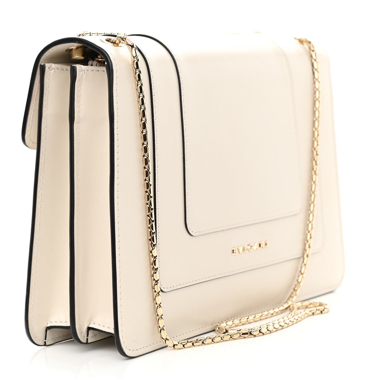 Bulgari Calfskin Serpenti Forever Crossbody Bag White Agate 4 of 12