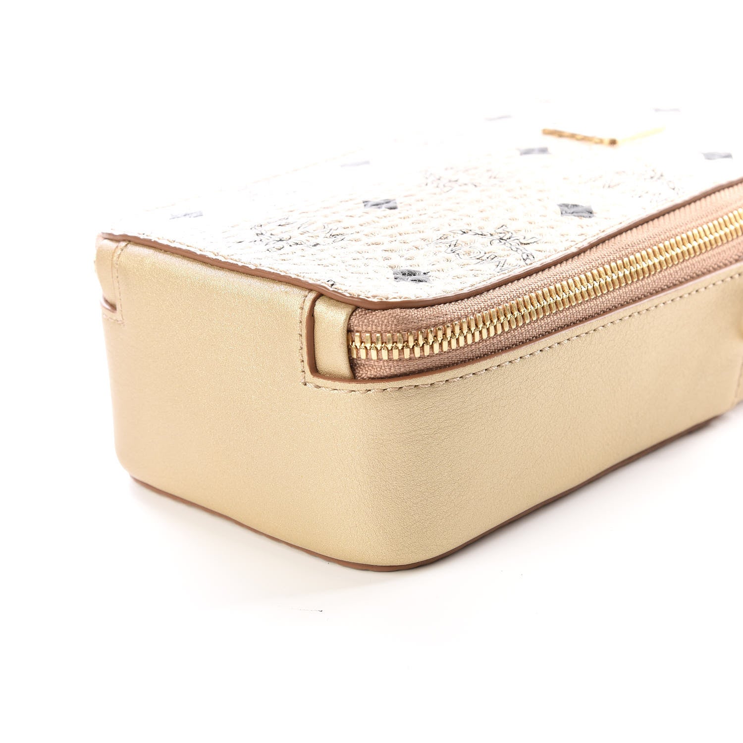 MCM Metallic Visetos Crossbody Pouch Light Gold 6 of 8