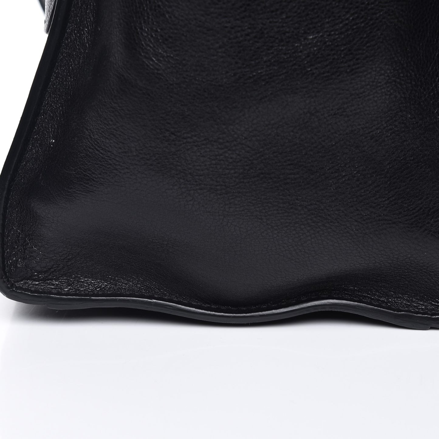 Glace Calf Small Twin Pocket Tote Nero Black